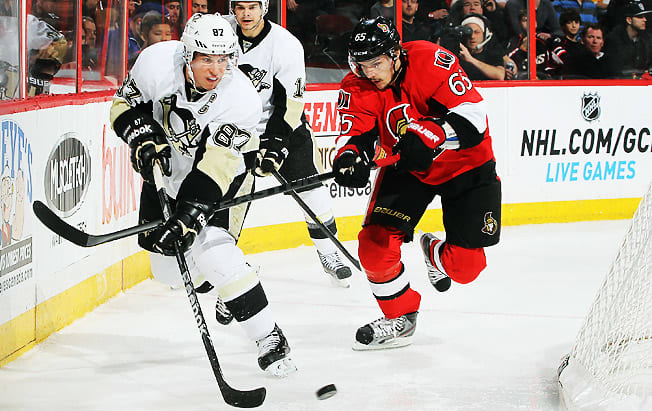 Sidney Crosby and Pittsburgh will try to exploit the defensive shortcomings of Ottawa's Erik Karlsson.